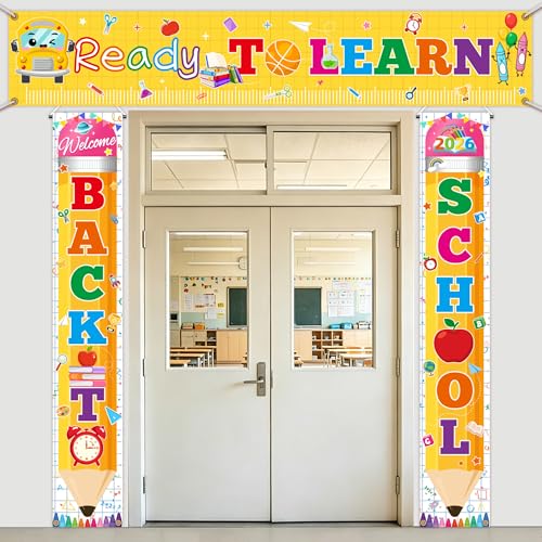 3-Piece Back to School Banner Set - Classroom Door & Wall Decorations