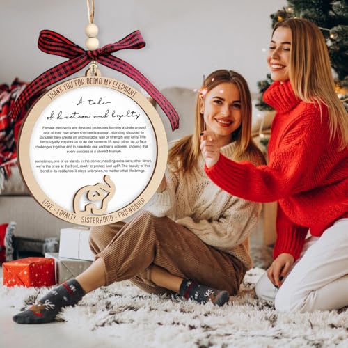 Elephant Ornament for Sisterhood & Friendship - Meaningful Gift