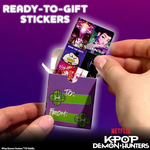 Kpop Demon Hunters Sticker Party Packs - 16 Gift Boxes, 80+ Stickers