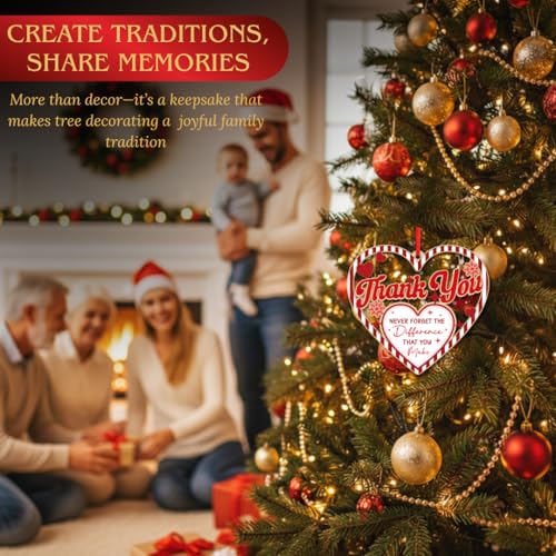 Thank You Appreciation Ornament 2025 - Holiday Gift for Teacher Coworker Boss Friend