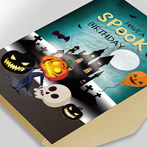 Goroar Halloween Birthday Card - Spooky October Greeting Card