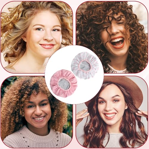 Sorcristy 2 Pcs Heat Cap for Deep Conditioning, Double Layer Hair Processing Cap