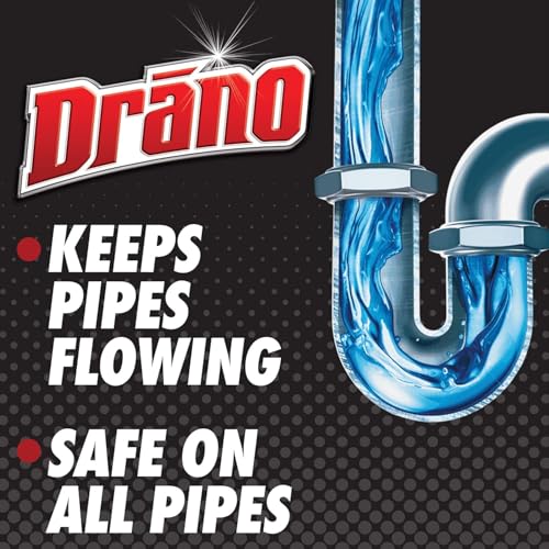 Drano Liquid Drain Cleaner & Clog Remover 32 oz for Hair & Soap Scum