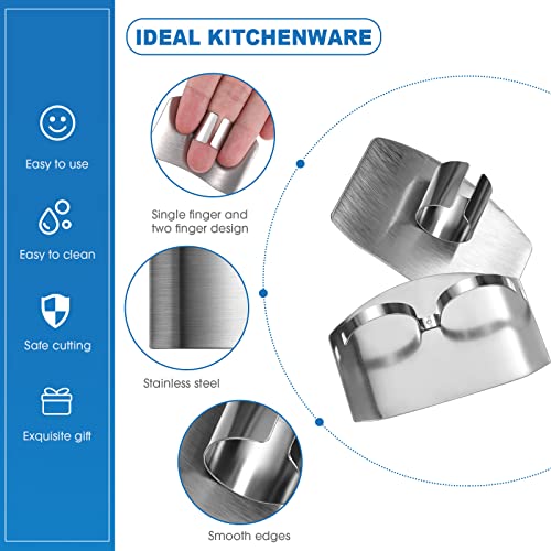 9-Piece Stainless Steel Finger Guard Set for Safe Vegetable Cutting