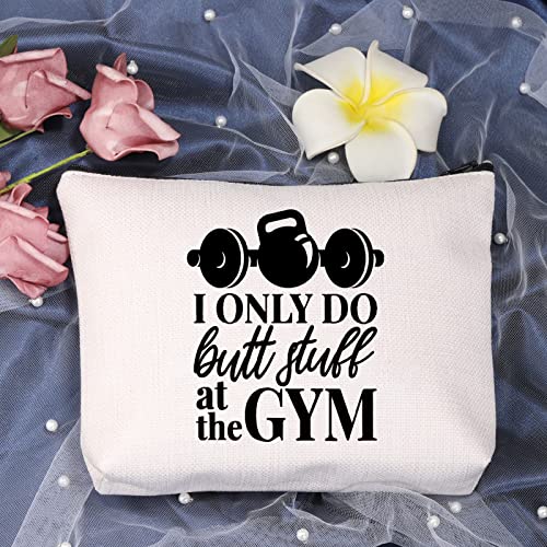 LEVLO Funny Gym Makeup Bag Fitness Workout Gift Pouch