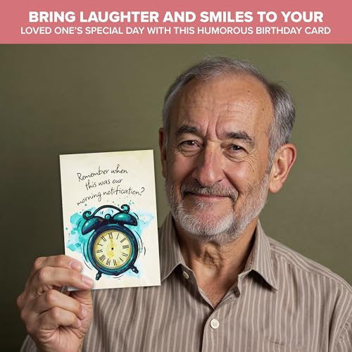 Handmade Humorous Birthday Card for Grandpa with Gold Foil Clock
