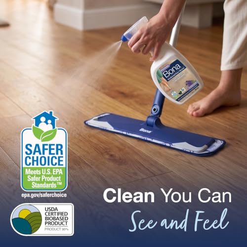Bona Lavender Thyme Hardwood Floor Cleaner Concentrate 4-Pack | Residue-Free & Eco-Friendly
