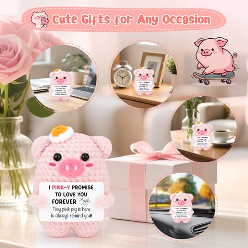 Agantree Art Pink Pig Gift Pinky Promise for Girlfriend Wife Birthday Valentine