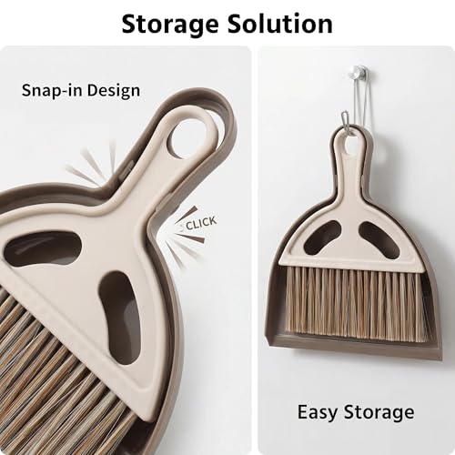 Compact Mini Broom and Dustpan Set for Small Space Cleaning