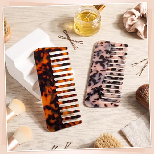 Obeoby 2-Pack Large Wide Tooth Hair Detangling Comb for Curls