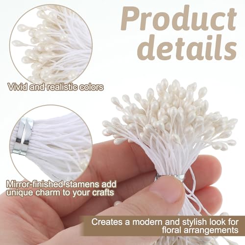 150 PCS Pearlized Double-Head Flower Stamens for Crafts