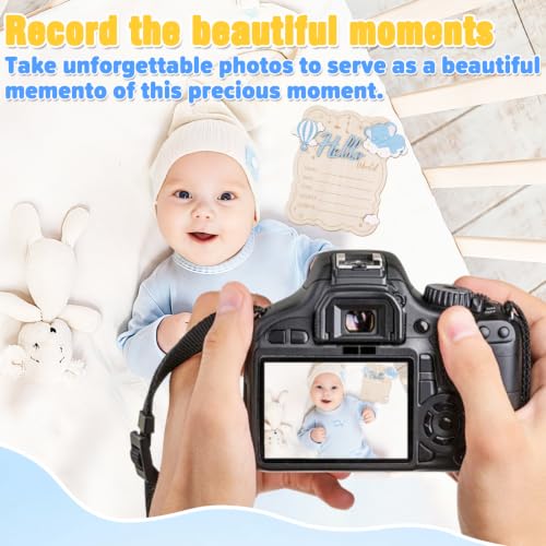 3D Baby Announcement Sign with Elephant Design - Hello World