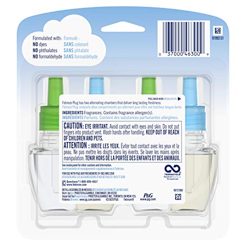 Febreze Plug in Air Freshener and Odor Fighter, Scented Oil Refill,