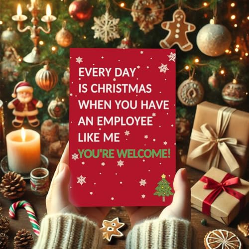 Funny Christmas Card for Boss or Coworker - New MM-087 Holiday Greeting