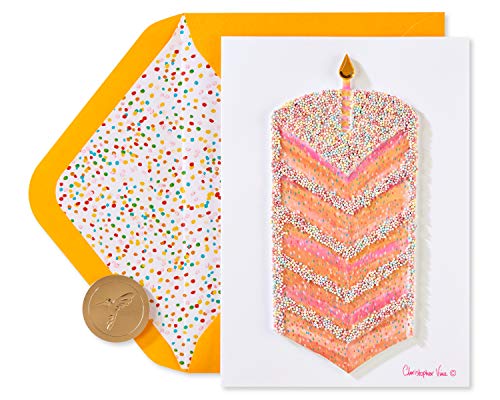 Papyrus Birthday Card - Big Slice of Happy Hand-Painted Keepsake Card