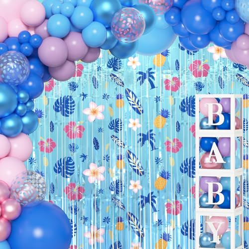 Pink Blue Cartoon Birthday Backdrop 2 Pack 3.3 x 6.6 Ft