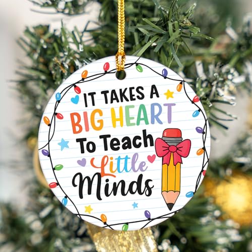 Teacher Christmas Ornament, Ceramic Appreciation Keepsake Gift