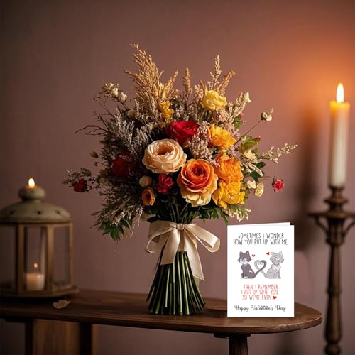 Funny Valentine's Day Card with Envelope - Witty Humor for Him & Her
