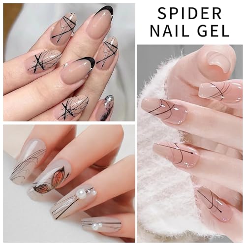 Gyraolvant 3D Black Spider Gel for Nail Art Polish & DIY Manicure