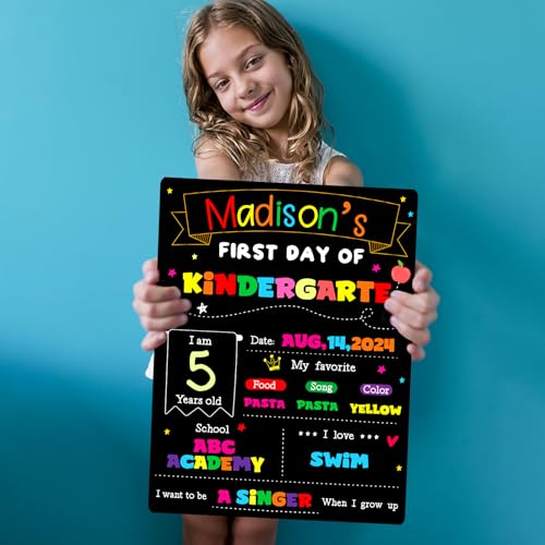First & Last Day of School Chalkboard Sign - Double-Sided Photo Prop