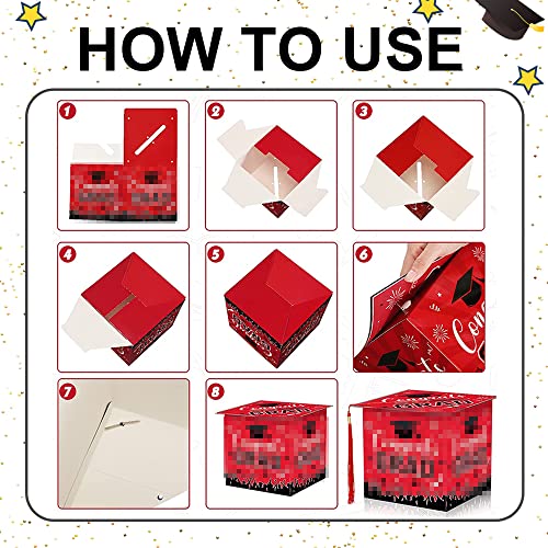 Green Graduation Card Box Holder with Tassel - Congrats Grad Decor