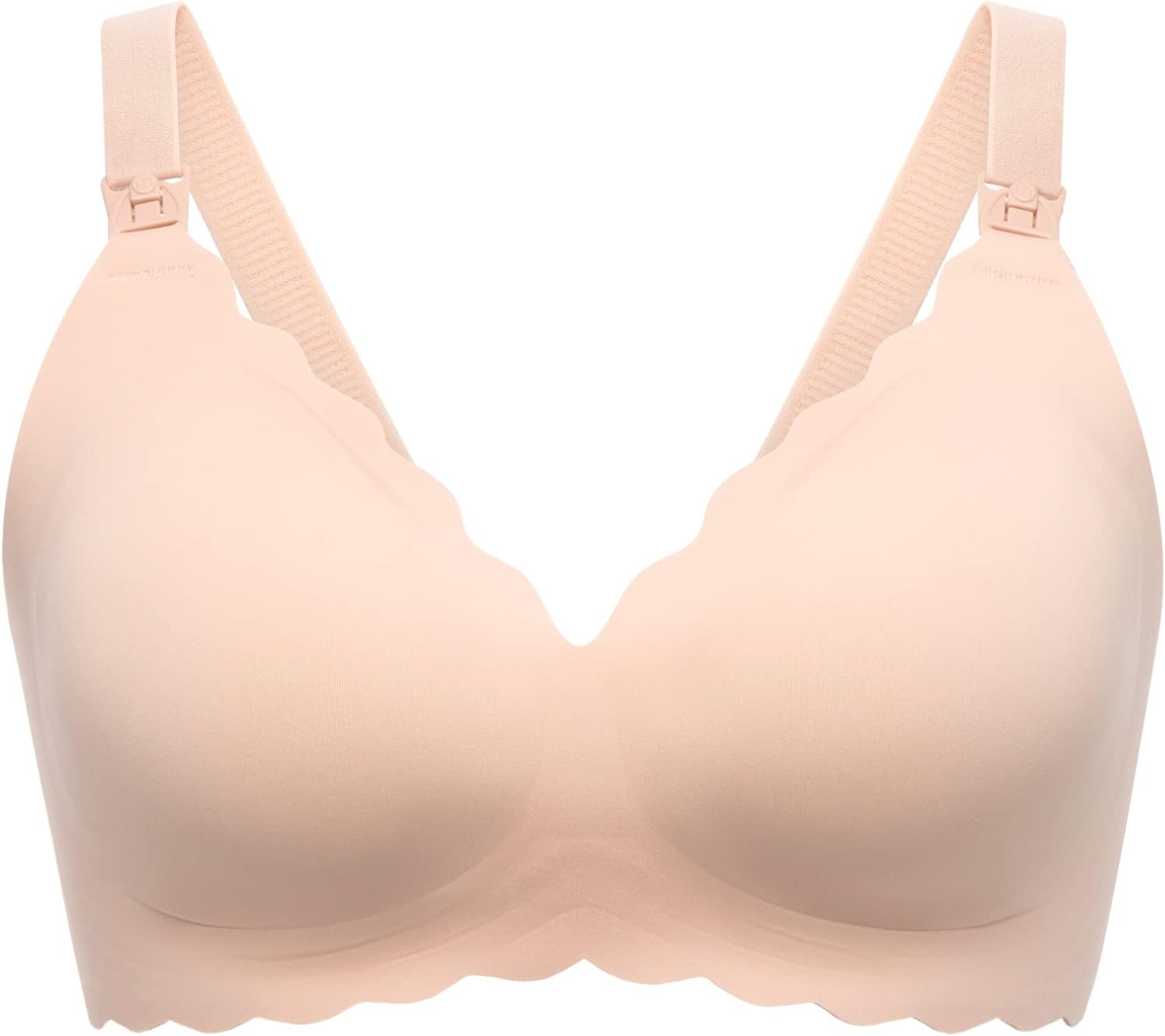 Momcozy Nursing Bra - Seamless Wireless Support for Breastfeeding | Classic Jelly Strip Design