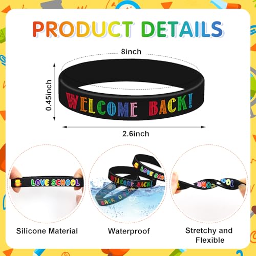 Back to School Gift Set - 24 Silicone Bracelets, Bags & Tags