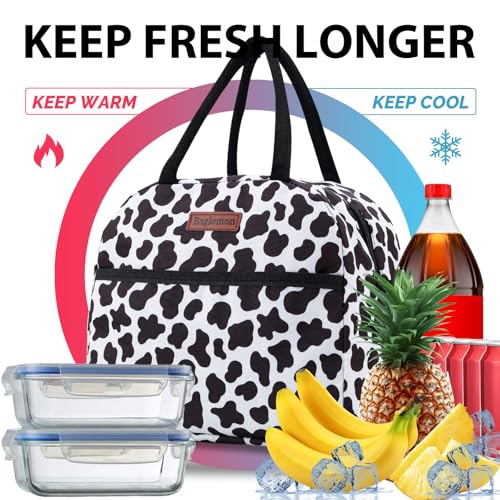 Baglemon Insulated Lunch Bag - Large Reusable Tote for Work & Picnic