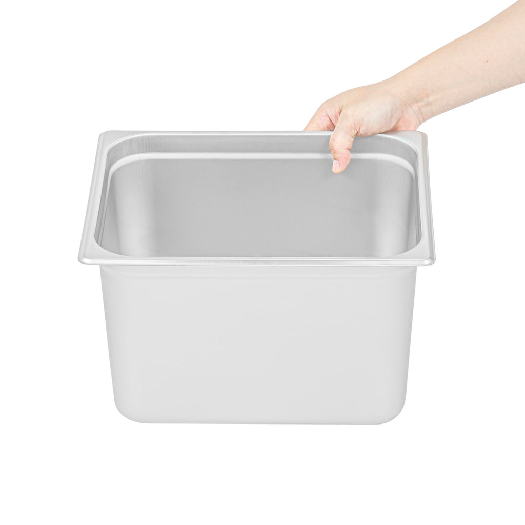Restaurantware-Kitchen Tek 1/2 Half Size Steam Table Pan, 1 Anti-Jam Steam Pan - Lid Sold Separately, 8â€ Deep, 24 Gauge Stainless Steel, Freezable, For Catering Event And Party