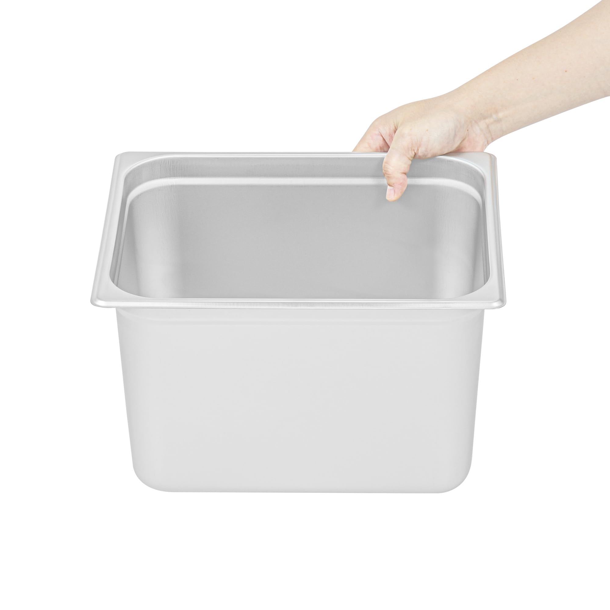 Restaurantware-Kitchen Tek 1/2 Half Size Steam Table Pan, 1 Anti-Jam Steam Pan - Lid Sold Separately, 8â€ Deep, 24 Gauge Stainless Steel, Freezable, For Catering Event And Party
