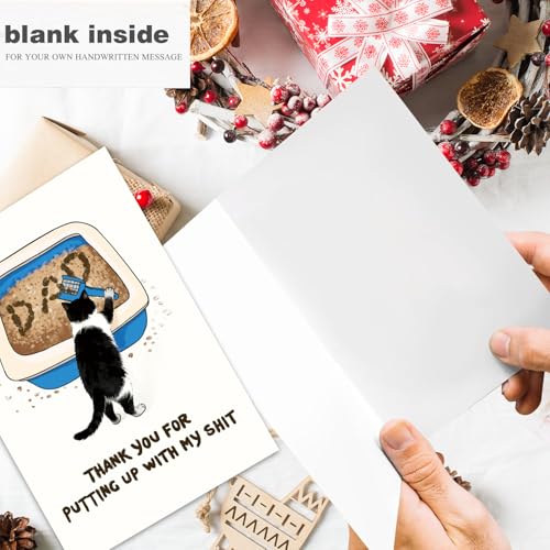 Funny Cat Dad Father's Day Card - Humorous Gift for Cat Lovers