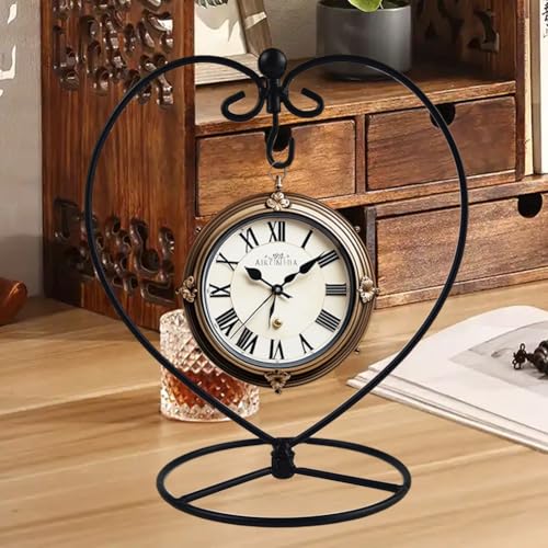 YY YEARCHY 8.07" Black Heart-Shaped Ornament Display Stand with Metal Hook