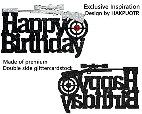Heavy Gun Happy Birthday Cake Topper - Perfect for Army Theme Parties