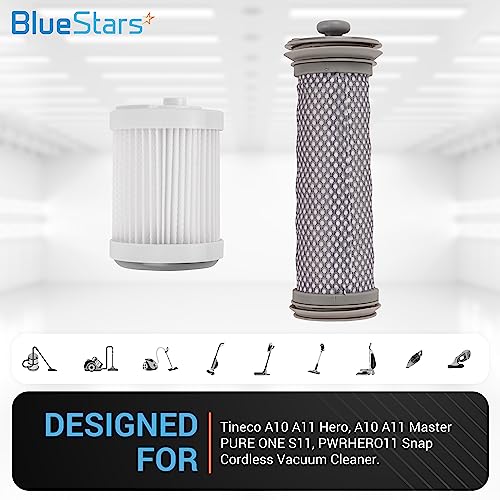 BlueStars A10 Filter Replacement Kit - 3-Pack for Tineco A10 A11 Hero S11