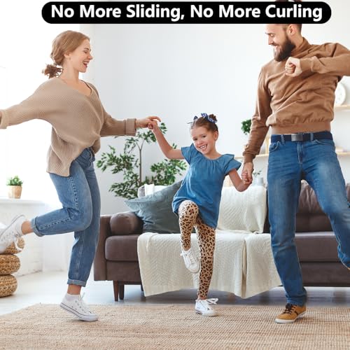 25 Pcs Non Slip Rug Tape Grippers for Hardwood Floors - Reusable & Washable Carpet Pads