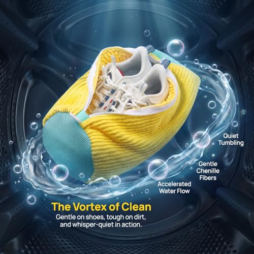 2-Pack Reusable Shoe Washing Machine Bags with Zipper for Sneakers