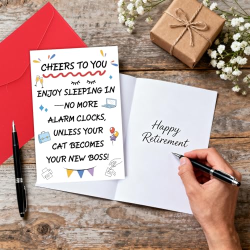 Funny Retirement Card with Envelope | Creative Farewell Gift