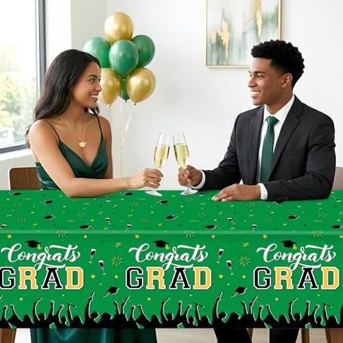 Graduation Table Covers - 2 Pack Waterproof Disposable 54x108"
