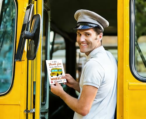Funny School Bus Driver Thank You Card - 4"x6" Appreciation Gift