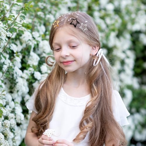 30 PCS Star Hair Clips Snap Barrettes Non-Slip Metal Hair Accessories