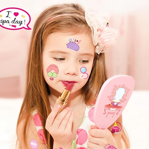 Spa Party Temporary Tattoos for Girls - 110 Pcs Waterproof Fake Tattoos