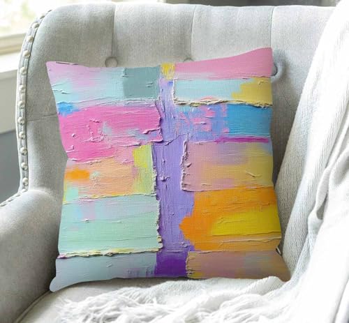 Swono Abstract Multicolor Throw Pillow Cover Sw-005 - 18x18 inches