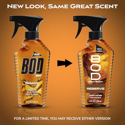 BOD Man Reserve Fragrance Body Spray, 8 fl oz - Warm Bourbon Scent