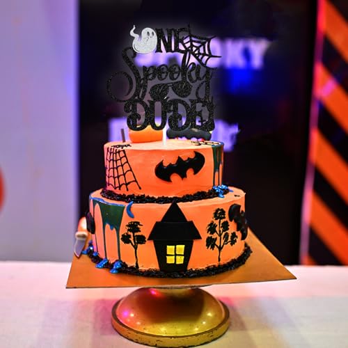 One Spooky Dude Cake Topper - Halloween 1st Birthday Party Decoration