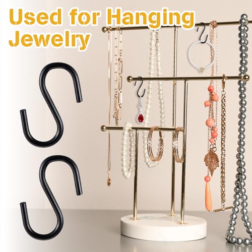 Zelphvt 60-Piece 1-Inch Small Metal S Hooks for Hanging and Organizing