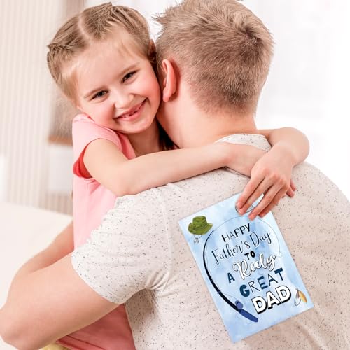 Fishing Father's Day Card with Envelope - To a Reely Great Dad