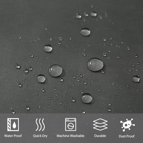 Furlinic Dark Grey Shower Curtain Liner 60x78 Inch - Waterproof & Heavy Duty