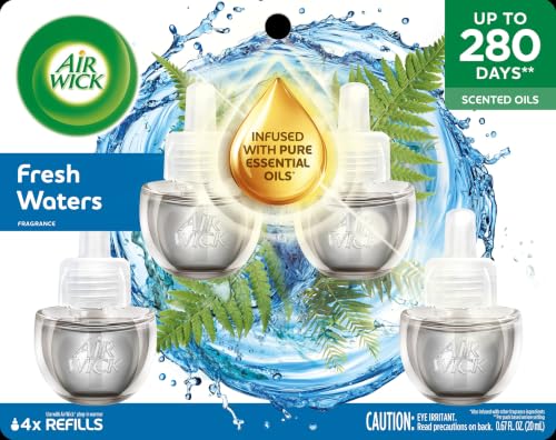 Air Wick Fresh Waters Scented Oil Refills - 0.67 Fl Oz (Pack of 4)