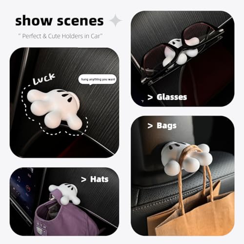 Cute Hand Toothbrush Holder with Suction Hooks - Multi-Function Bathroom Decor