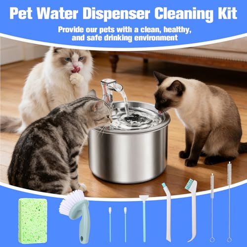 Pet Water Fountain Cleaning Kit - 10 Pack Universal Pet Water Dispenser Maintenance Tools
